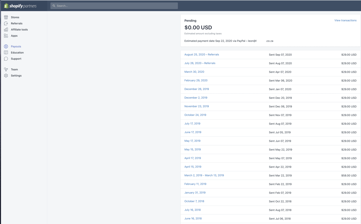 Affiliate Payments Proof